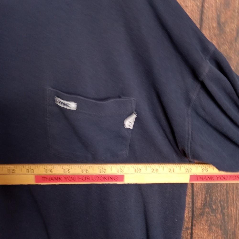 Tyndale FR Long Sleeve Crew Neck Pocket T-Shirt Size Large Blue USA - Picture 7 of 8
